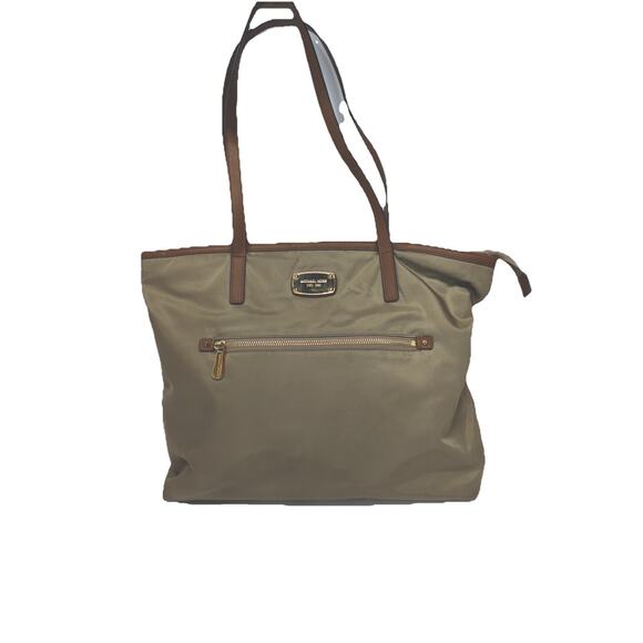 Michael Kors Montauk Large Nylon Tote Dusk Gold Hardware Double Strap Zip Purse - Picture 1 of 16